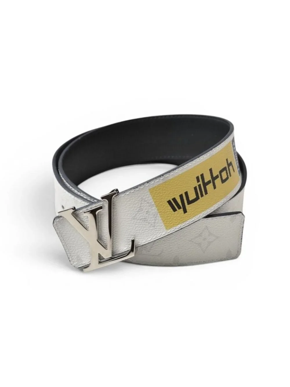 Louis Vuitton Belt Reversible Ceinture LV Initial 90 36 Monogram Logo White